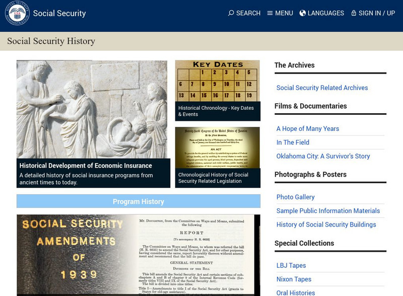Social Security Online: History Website