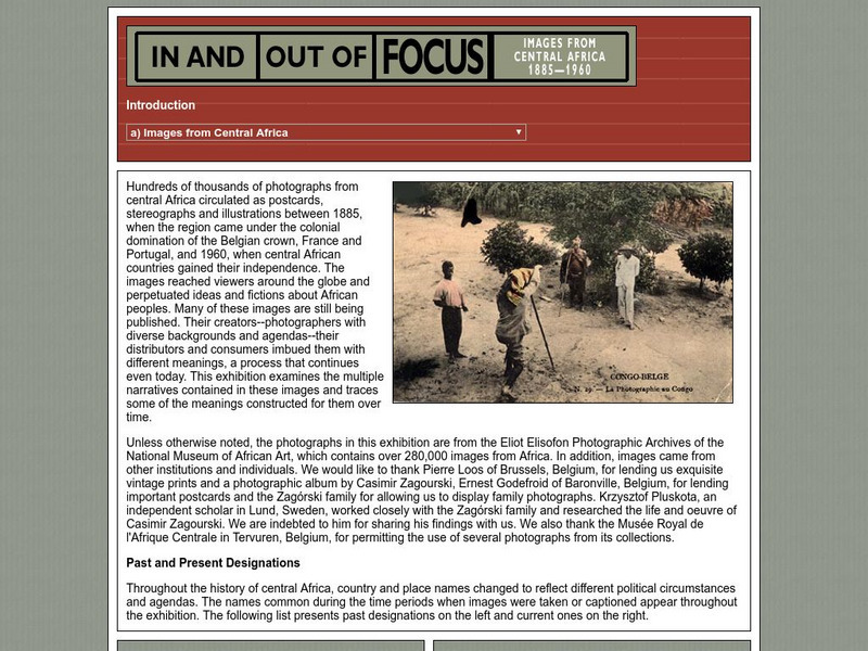 Nm Af A: In and Out of Focus: Images From Central Africa 1885 1960 Website Nm Af A: In and Out of Focus: Images From Central Africa 1885 1960 Website