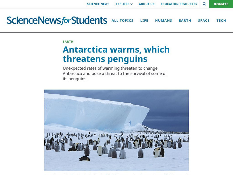 Science News for Students: Antarctica Warms, Which Threatens Penguins Article Science News for Students: Antarctica Warms, Which Threatens Penguins Article