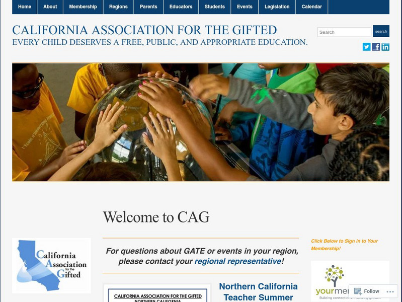 California Association for the Gifted & Talented: Home Website California Association for the Gifted & Talented: Home Website