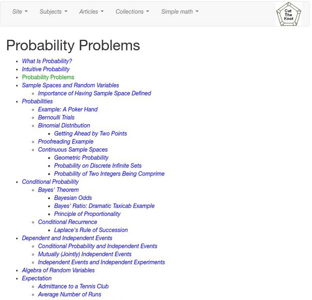 Cut the Knot: Probability Questions Activity Cut the Knot: Probability Questions Activity