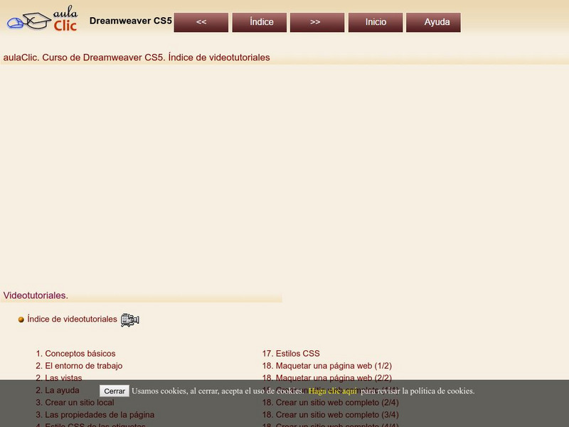 Aula Clic: Curso De Dreamweaver Cs5 (Spanish) Instructional Video