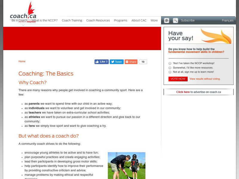 Coaching: The Basics Activity Coaching: The Basics Activity