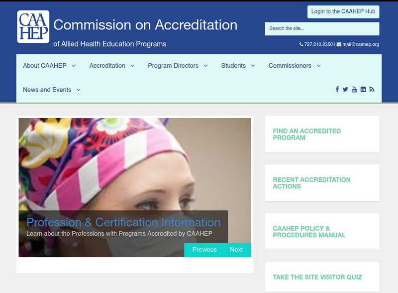Commission on Accreditation of Allied Health Education Programs Website Commission on Accreditation of Allied Health Education Programs Website