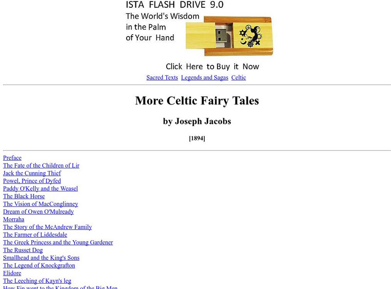 More Celtic Fairy Tales by Joseph Jacobs, Etext Website More Celtic Fairy Tales by Joseph Jacobs, Etext Website