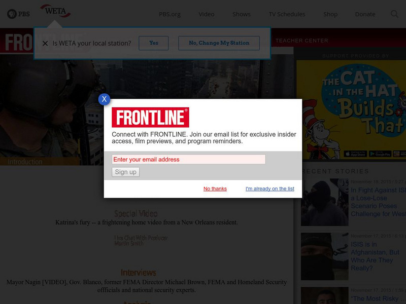 Pbs: The Storm Website Pbs: The Storm Website