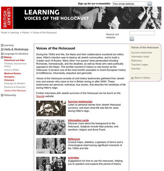 British Library: Voices of the Holocaust Handout