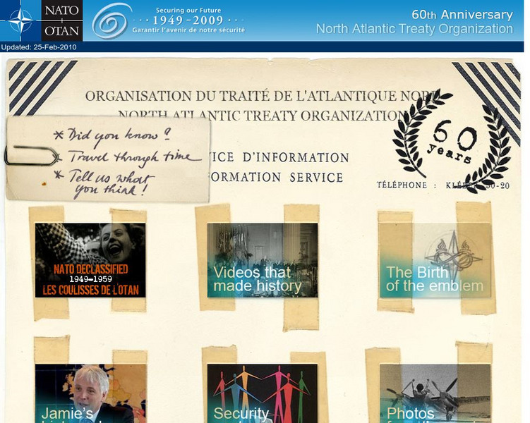 Nato's 60th Anniversary Website Nato's 60th Anniversary Website
