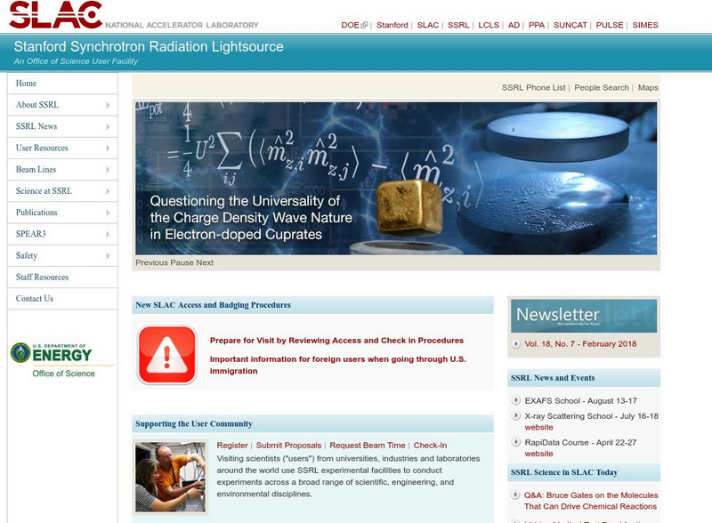 Stanford Synchrotron Radiation Lab Website Stanford Synchrotron Radiation Lab Website