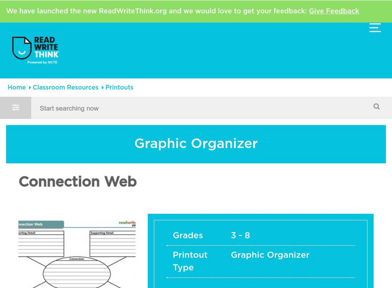 Read Write Think: Connection Web Graphic