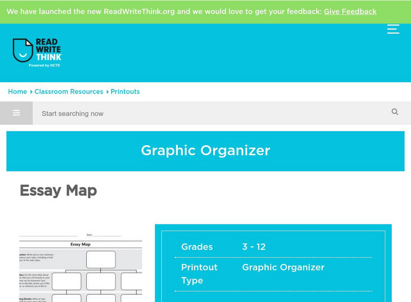 Read Write Think: Essay Map Graphic Read Write Think: Essay Map Graphic