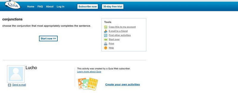Quia: Conjunctions eBook Quia: Conjunctions eBook