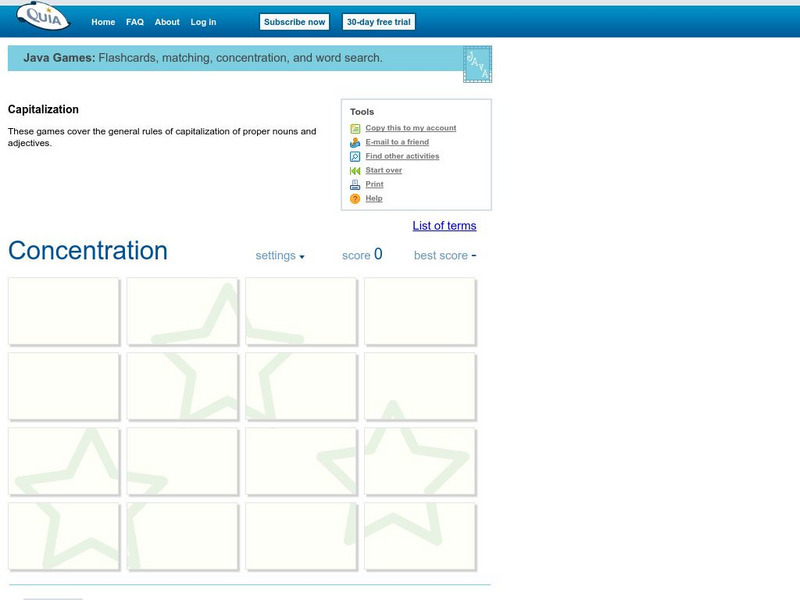 Quia: Capitalization Concentration Game Interactive Quia: Capitalization Concentration Game Interactive