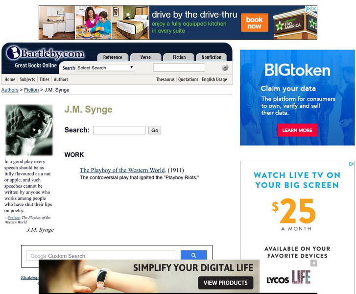 Bartleby.com: Synge, j.m. bartleby.com Handout