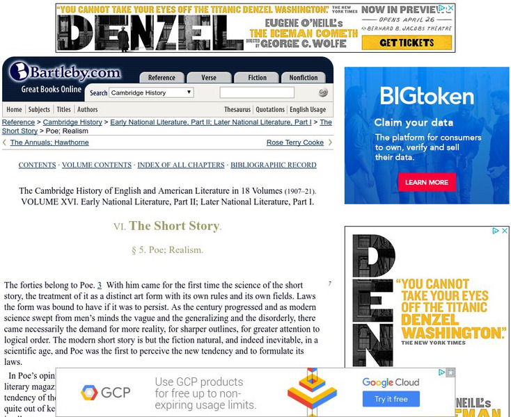 Bartleby.com: Cambridge History of Eng and Am Lit: Later National Literature: Pi Handout Bartleby.com: Cambridge History of Eng and Am Lit: Later National Literature: Pi Handout