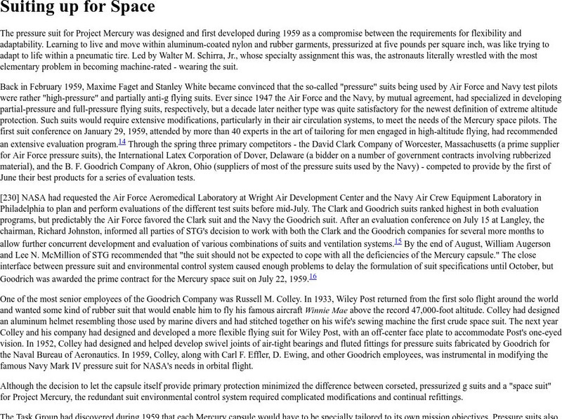 Nasa: Suiting Up for Space Primary