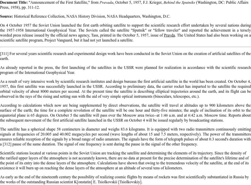 Nasa: "Pravda" Press Release Primary Nasa: "Pravda" Press Release Primary