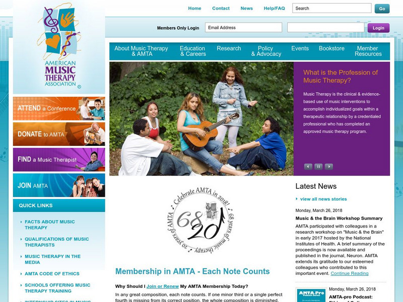American Music Therapy Association Website