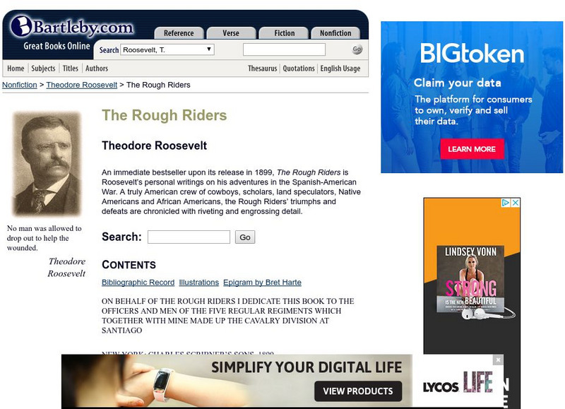 Bartleby.com: The Rough Riders Website Bartleby.com: The Rough Riders Website