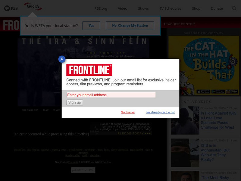 Pbs: The Ira & Sinn Fein Website Pbs: The Ira & Sinn Fein Website