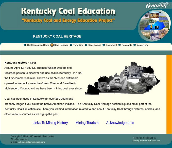 Kentucky Coal Association: Kentucky Coal Heritage Handout Kentucky Coal Association: Kentucky Coal Heritage Handout