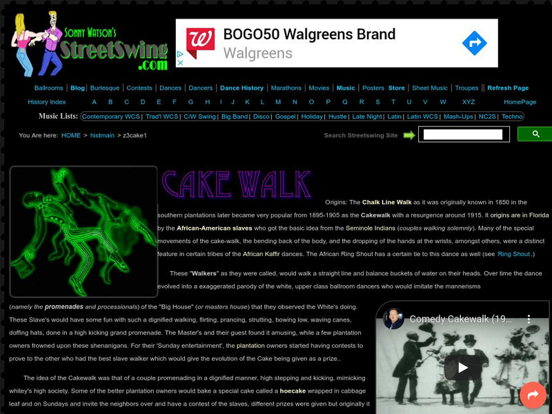 Street Swing: Cake Walk Website