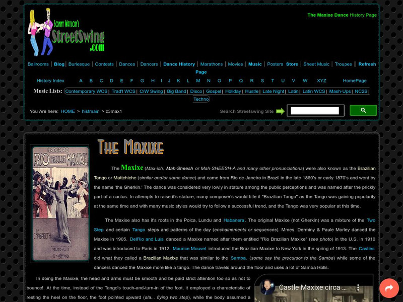 Street Swing: The Maxixe Website