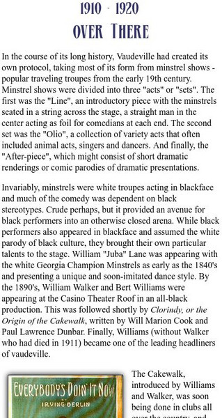 Talkin' Broadway: Minstrel Beginnings Article Talkin' Broadway: Minstrel Beginnings Article