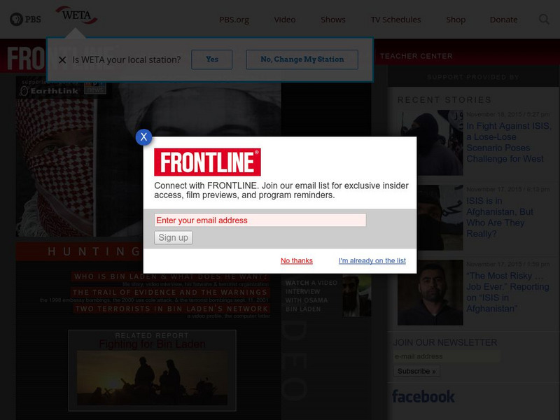 Pbs Frontline: Hunting Bin Laden Activity