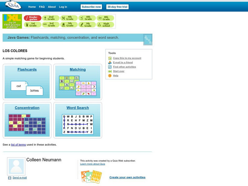 Quia: Spanish Color Los Colores Games Interactive Quia: Spanish Color Los Colores Games Interactive