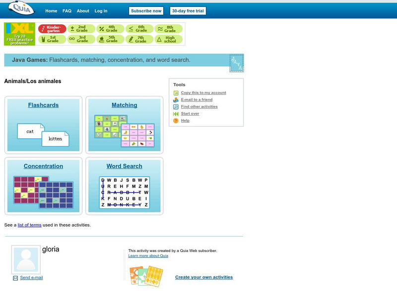 Quia: Spanish Animal Name Games Interactive Quia: Spanish Animal Name Games Interactive