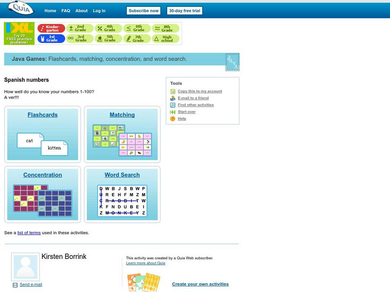 Quia: Spanish Number Games Interactive Quia: Spanish Number Games Interactive