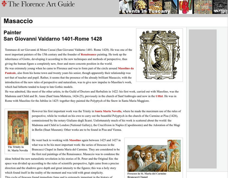 Masaccio Painter Website Masaccio Painter Website