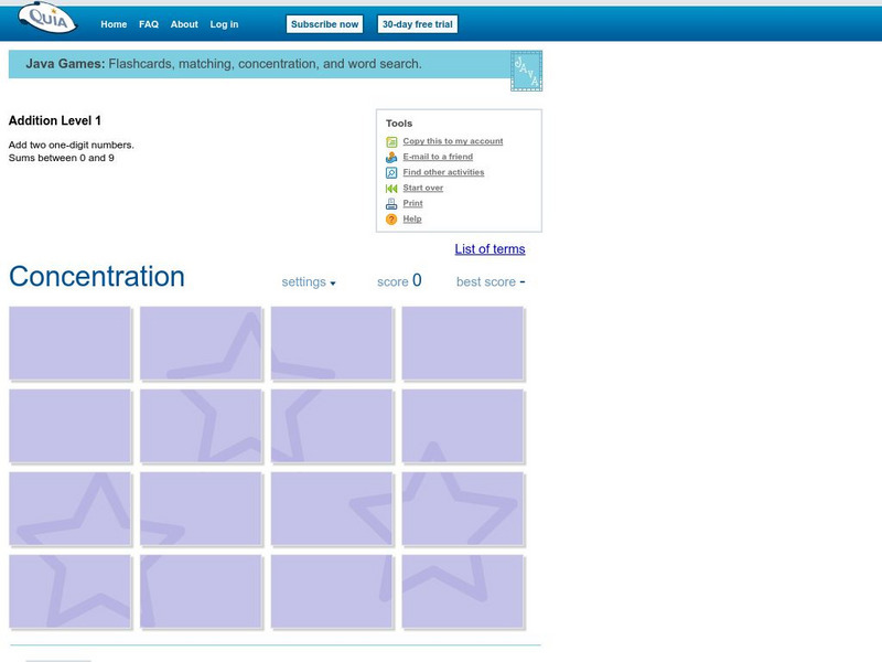 Quia: Addition Level 1 Interactive Quia: Addition Level 1 Interactive