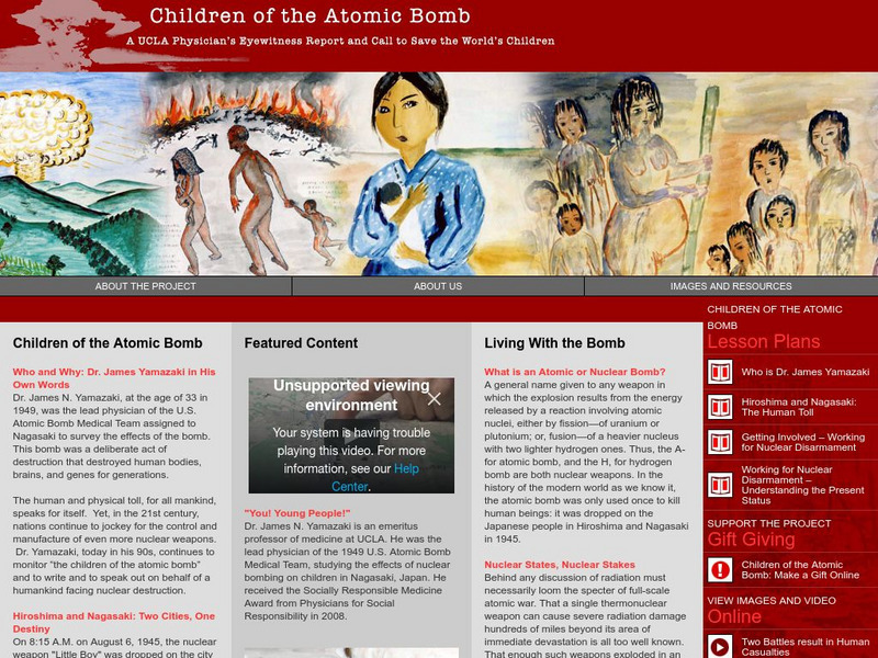 University of California, Los Angeles: Children of the Atomic Bomb Website