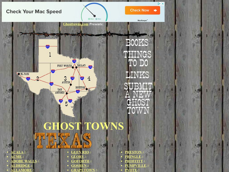 Ghosttowns.com: Ghost Towns of Texas Website Ghosttowns.com: Ghost Towns of Texas Website