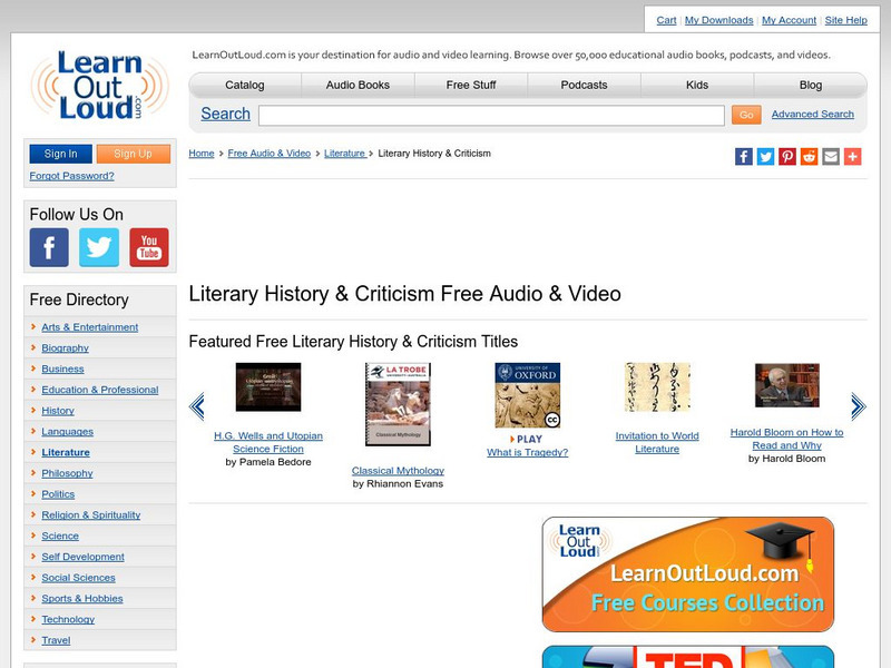 Learn Out Loud: Literary History and Criticism [Free Audios] Audio