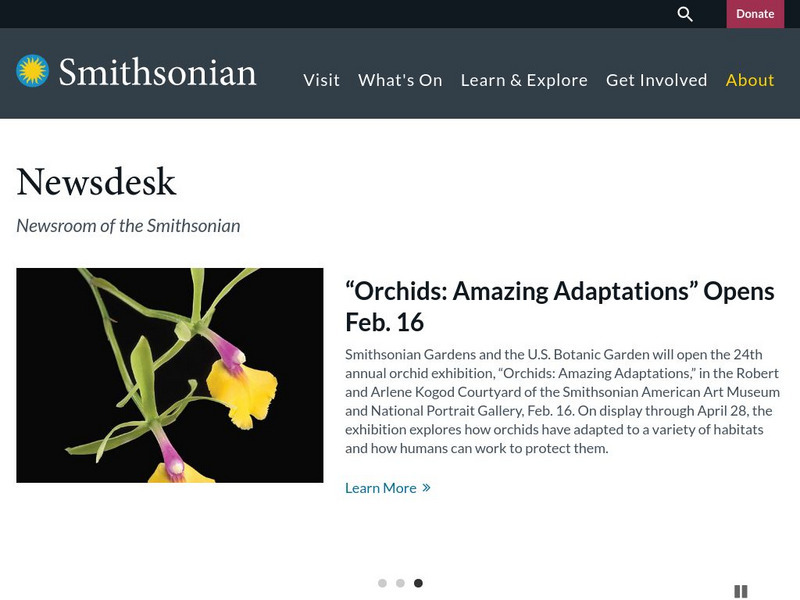 Smithsonian Institution: Newsdesk Website Smithsonian Institution: Newsdesk Website