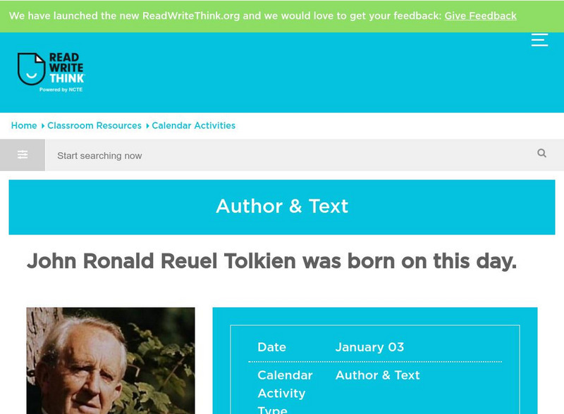 Read Write Think: j.r.r. Tolkien Classroom Activity Activity