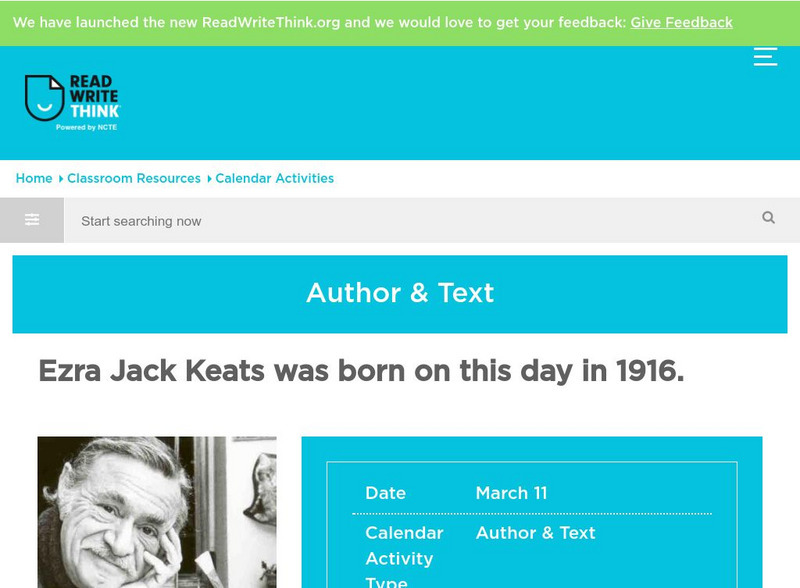 Read Write Think: Ezra Jack Keats Activity Activity Read Write Think: Ezra Jack Keats Activity Activity