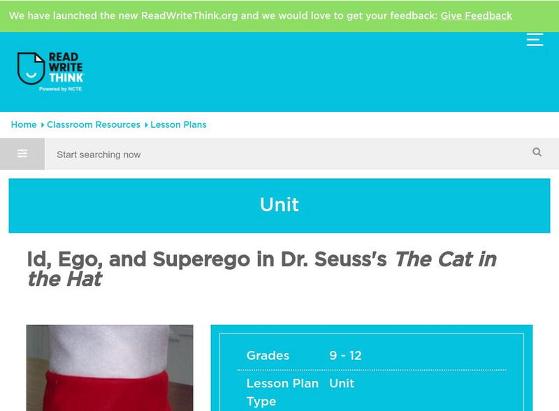 Read Write Think: Id, Ego, and Superego in Dr. Seuss's "The Cat in the Hat" Lesson Plan Read Write Think: Id, Ego, and Superego in Dr. Seuss's "The Cat in the Hat" Lesson Plan
