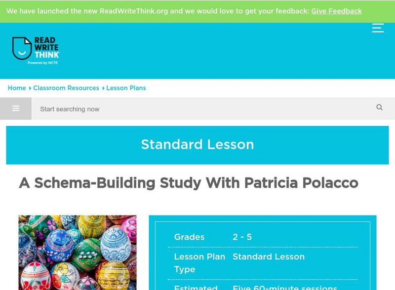 Read Write Think: A Schema Building Study With Patricia Polacco Lesson Plan