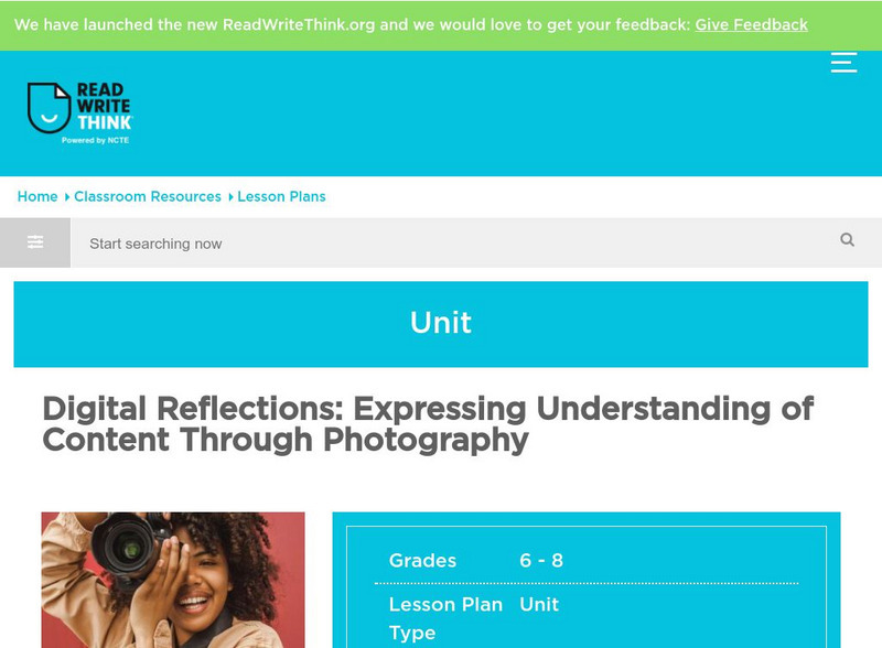 Read Write Think: Understanding Content Through Photography Lesson Plan Read Write Think: Understanding Content Through Photography Lesson Plan