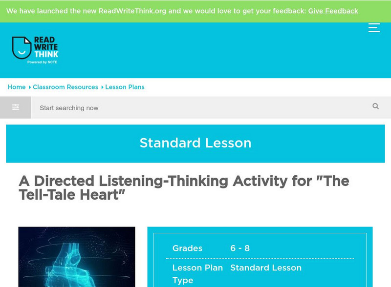 Read Write Think: A Directed Listening Thinking Activity Lesson Plan Read Write Think: A Directed Listening Thinking Activity Lesson Plan