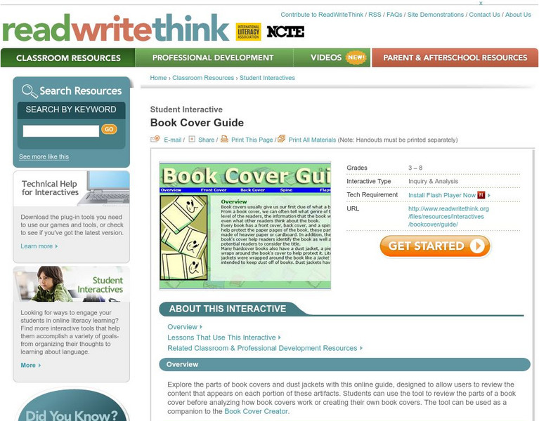Read Write Think: Book Cover Guide Lesson Plan Read Write Think: Book Cover Guide Lesson Plan