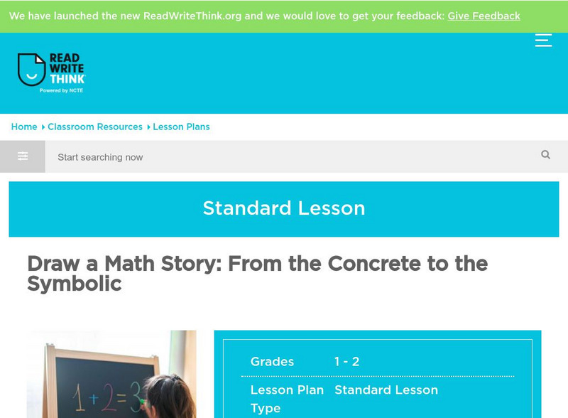 Read Write Think: Draw a Math Story From the Concrete to the Symbolic Lesson Plan Read Write Think: Draw a Math Story From the Concrete to the Symbolic Lesson Plan