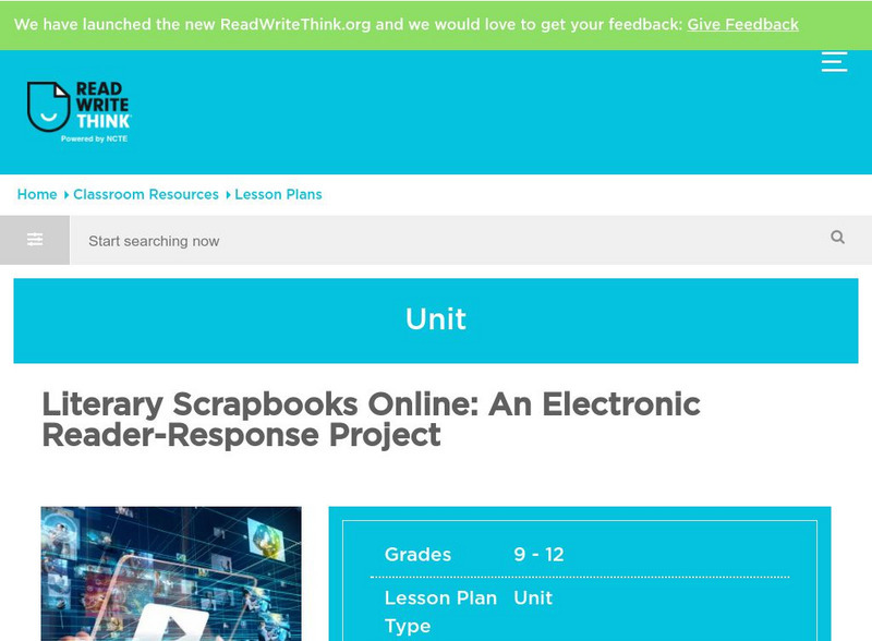 Read Write Think: Electronic Reader Response Project Lesson Plan