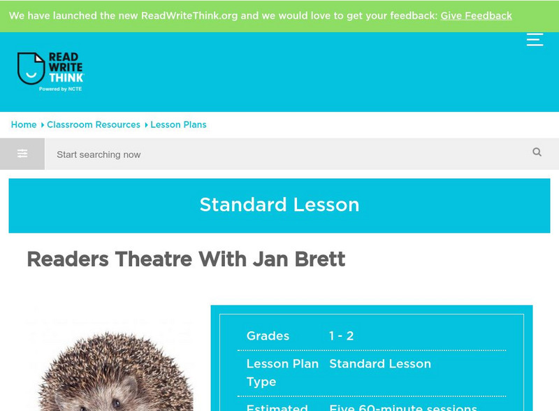 Read Write Think: Reader's Theatre With Jan Brett Lesson Plan Read Write Think: Reader's Theatre With Jan Brett Lesson Plan