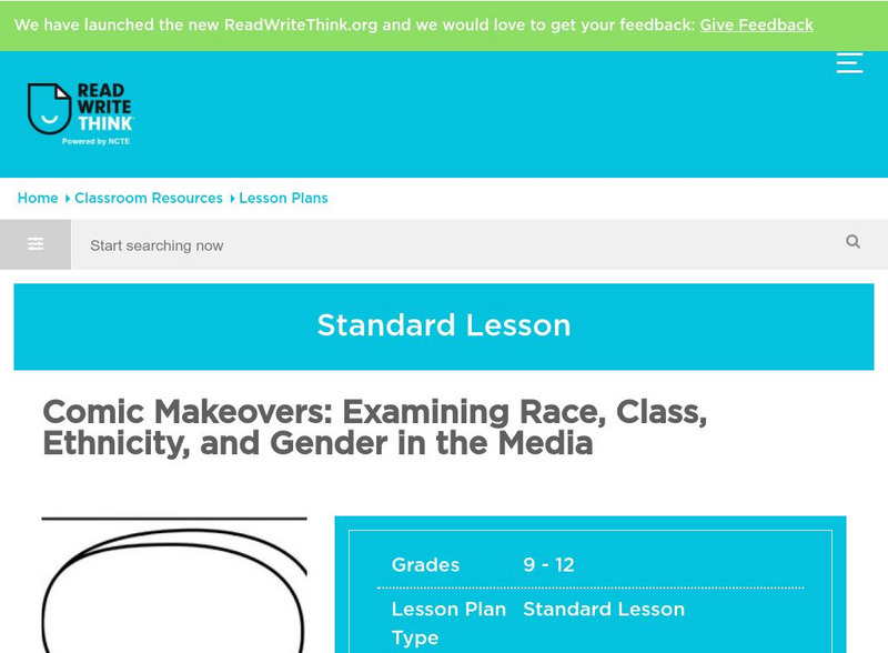 Read Write Think: Examining Race, Class, Ethnicity, and Gender in the Media Lesson Plan Read Write Think: Examining Race, Class, Ethnicity, and Gender in the Media Lesson Plan