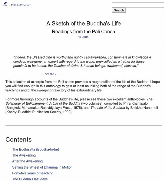 Access to Insight: The Buddha in the Pali Canon Primary Access to Insight: The Buddha in the Pali Canon Primary